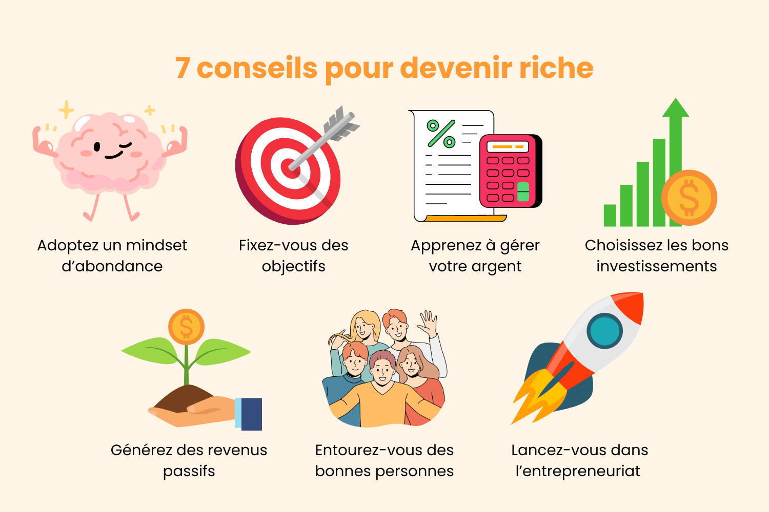 7 conseils pour devenir riche